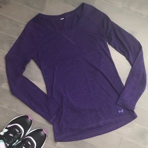 Under Armour Purple Long Sleeve Shirt Size Small